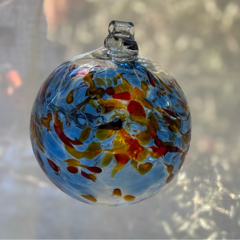 Garden Globe Suncatcher Multicolor Hand Blown Glass - Picture 8 of 12